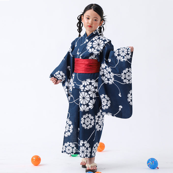 PARK MADE IN KYOTO Select<br>KIDS YUKATA<br>キッズ浴衣 兵児帯2点セット<br>1枚で着付け簡単タイプ