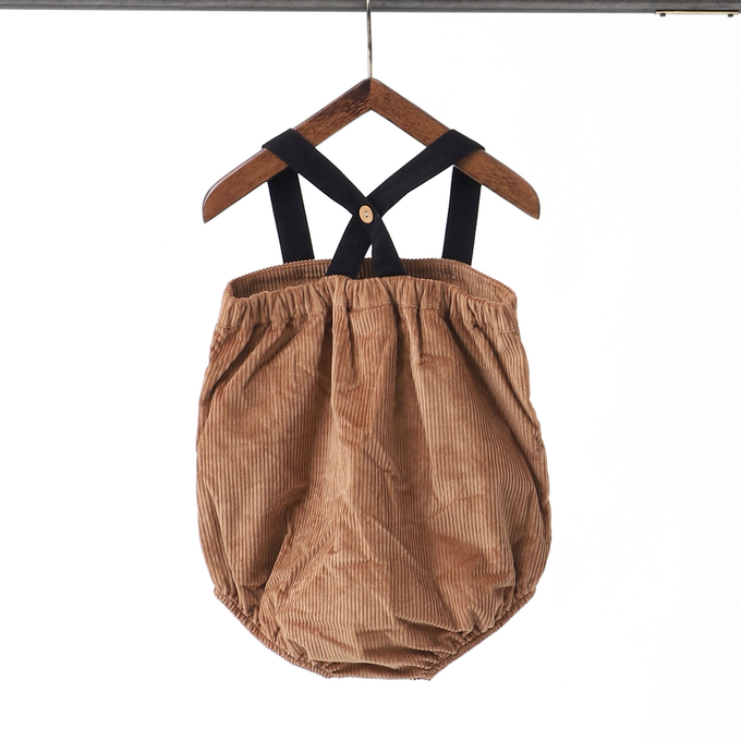 Popelin ポペリン<br>Babyコーデュロイサロペット Brown<br>Mod.7.1