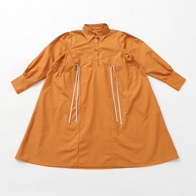 〈残りS(95~100㎝ 2/3Y)のみ〉NUNUFORME ヌヌフォルム<br>サイドドローストリングワンピース<br>07-nf20-465-018