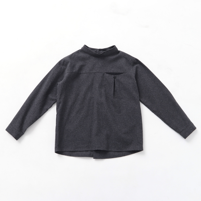 Popelin ポペリン<br>ハイネックフランネルシャツ<br>Mod.17.3