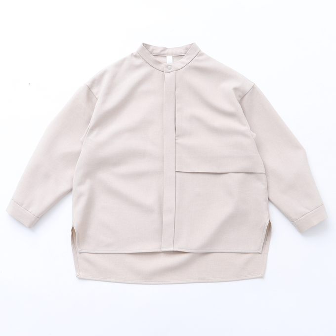 MOUN TEN. マウンテン<br>polyester canapa pocket shirt<br>MS26-1106g