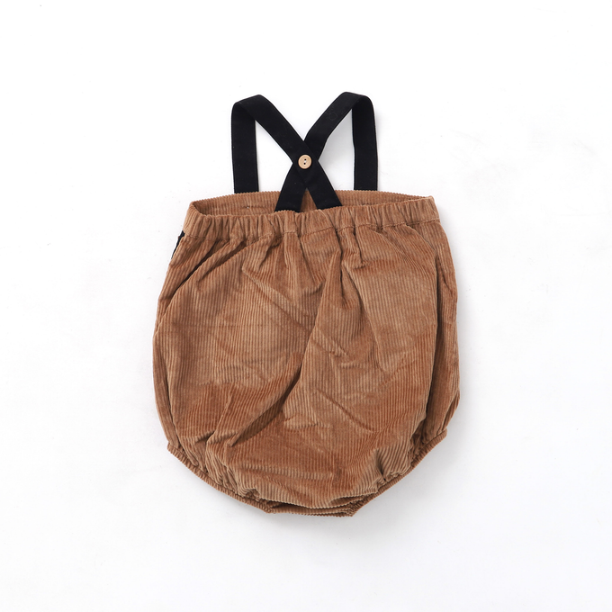 Popelin ポペリン<br>Babyコーデュロイサロペット Brown<br>Mod.7.1