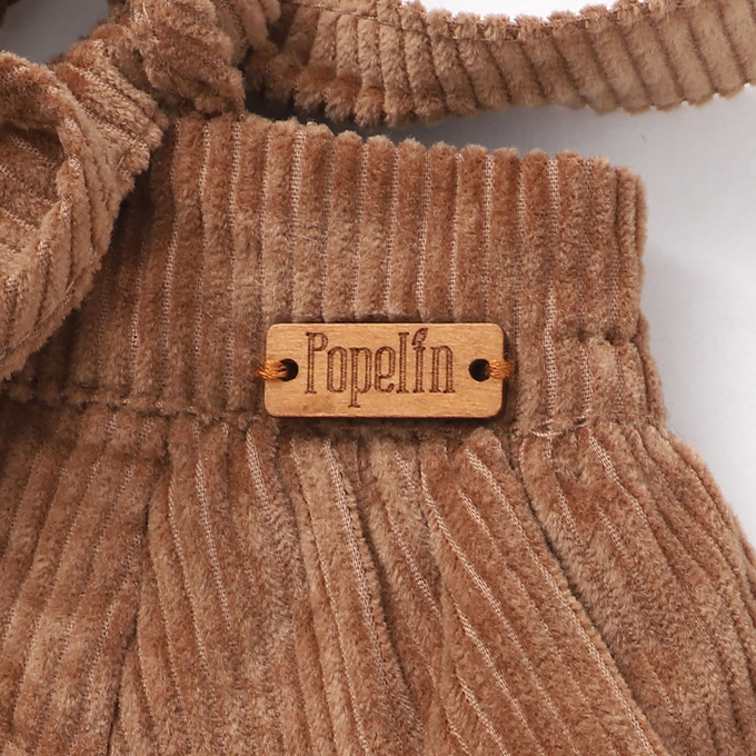 Popelin ポペリン<br>Babyフリルサスペンダーブルマパンツ Brown<br>Mod.12.3