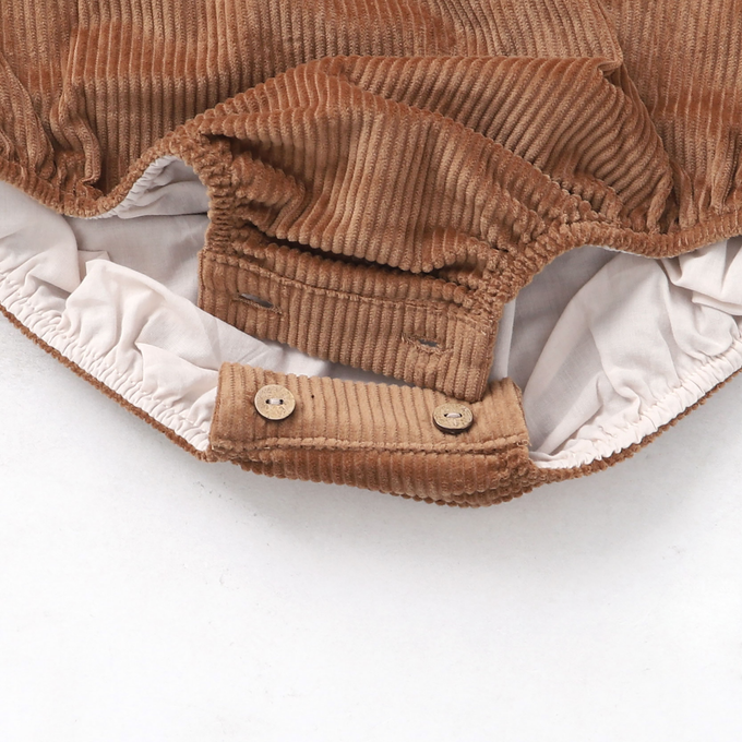 Popelin ポペリン<br>Babyコーデュロイサロペット Brown<br>Mod.7.1