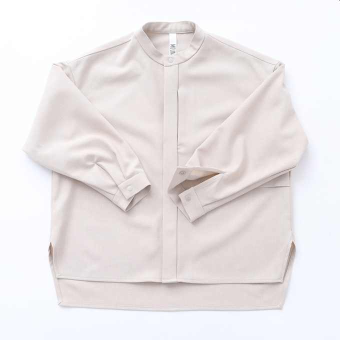 MOUN TEN. マウンテン<br>polyester canapa pocket shirt<br>MS26-1106g
