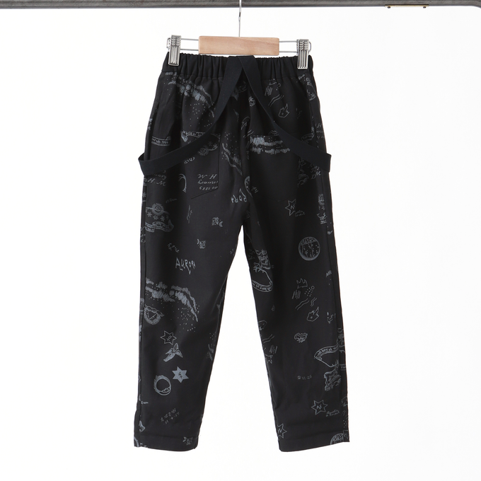 eLfinFolk エルフィンフォルク<br>AuRora tarina printed Suspenders pants<br>elf-232F04