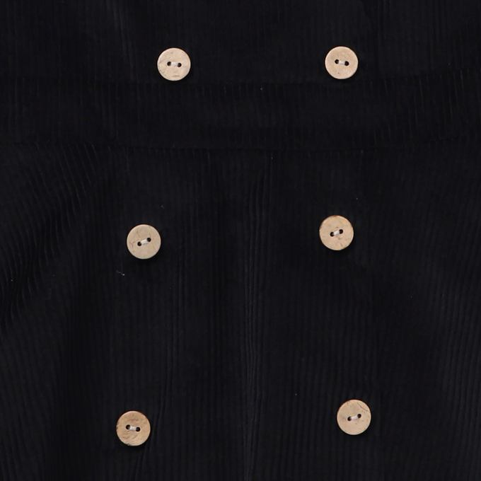 Popelin ポペリン<br>ノースリーブコーデユロイワンピース Black<br>Mod.35.4