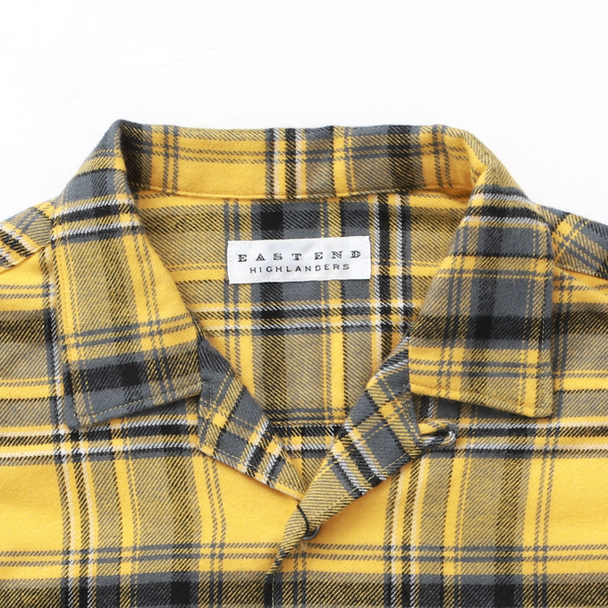 EAST END HIGHLANDERS<br>イーストエンドハイランダーズ<br>オープンカラーシャツ チェック<br>SHT-024