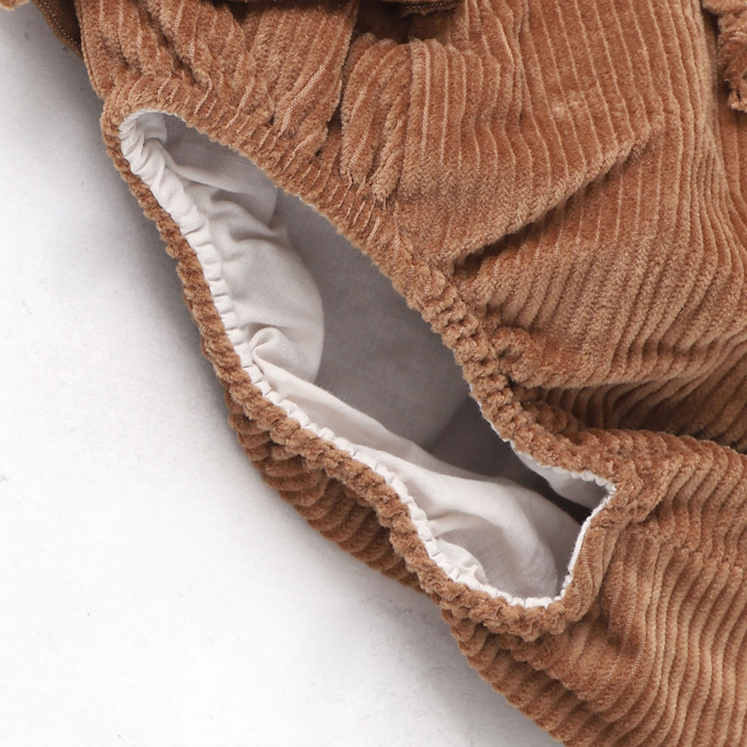 Popelin ポペリン<br>Babyフリルサスペンダーブルマパンツ Brown<br>Mod.12.3