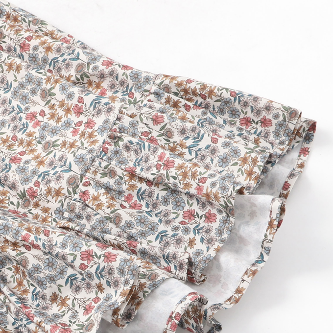 Popelin ポペリン<br>コーデュロイエプロンワンピース フラワー柄<br>Mod.34.2