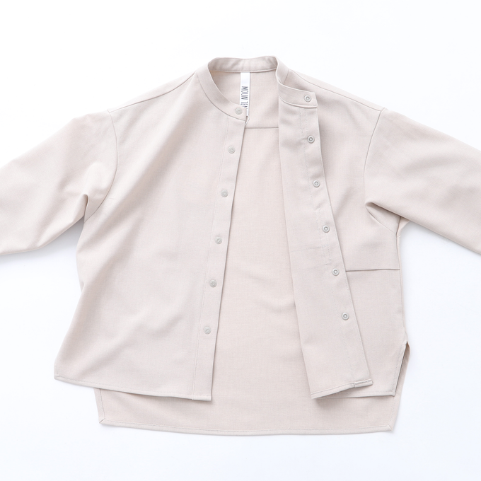 MOUN TEN. マウンテン<br>polyester canapa pocket shirt<br>MS26-1106g