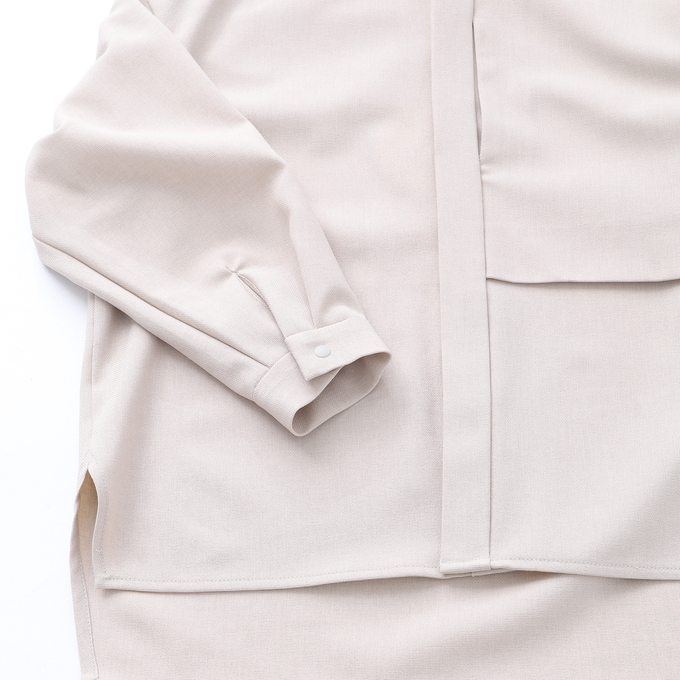 MOUN TEN. マウンテン<br>polyester canapa pocket shirt<br>MS26-1106g