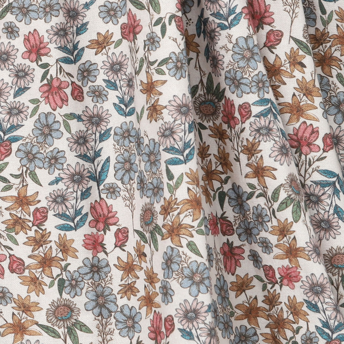 Popelin ポペリン<br>コーデュロイエプロンワンピース フラワー柄<br>Mod.34.2