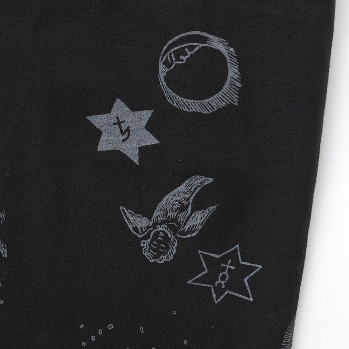 eLfinFolk エルフィンフォルク<br>AuRora tarina printed Suspenders pants<br>elf-232F04