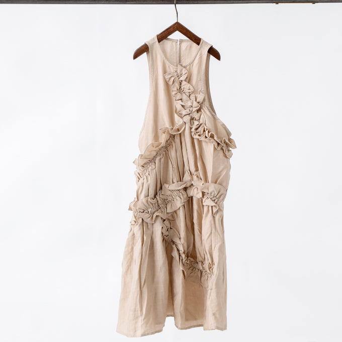 【TOBOGGANFES対象商品】<br> TOBOGGAN<br> トボガン<br>docking dress-long frill vest