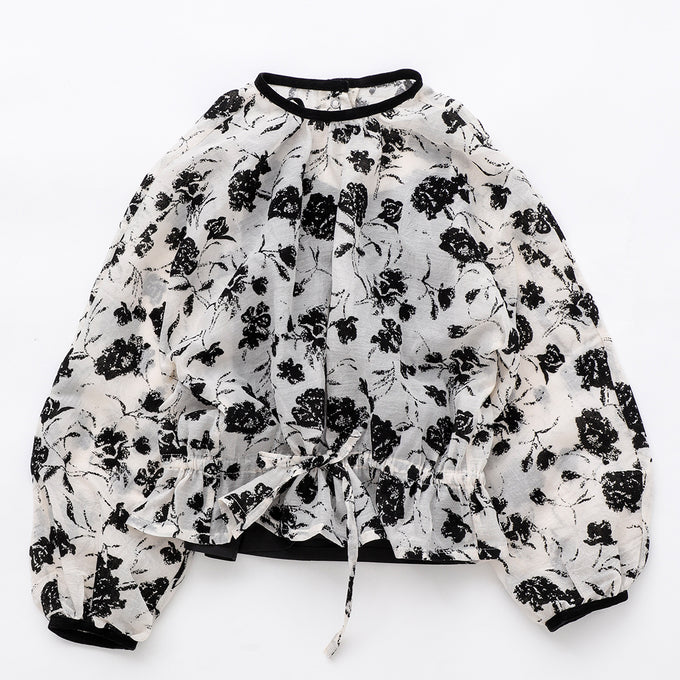 TOBOGGAN<br> トボガン<br>sheer blouse