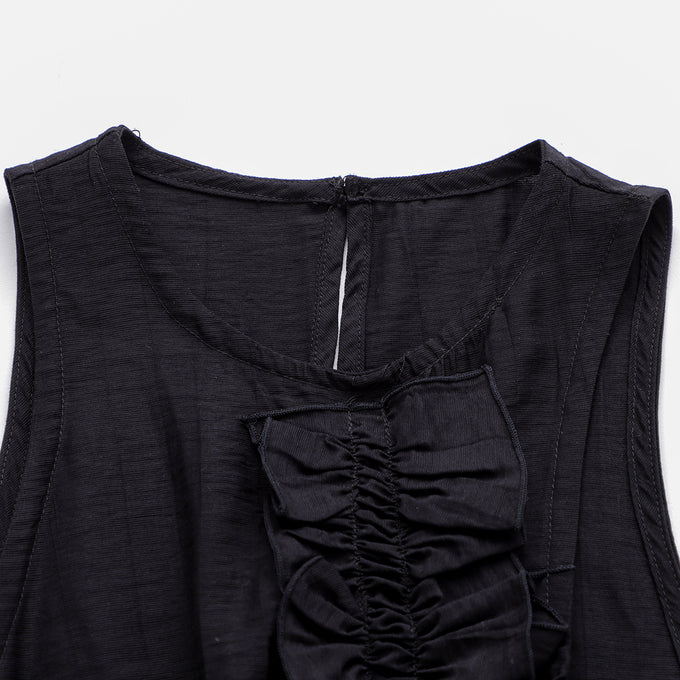 TOBOGGAN<br> トボガン<br>docking dress-long frill vest