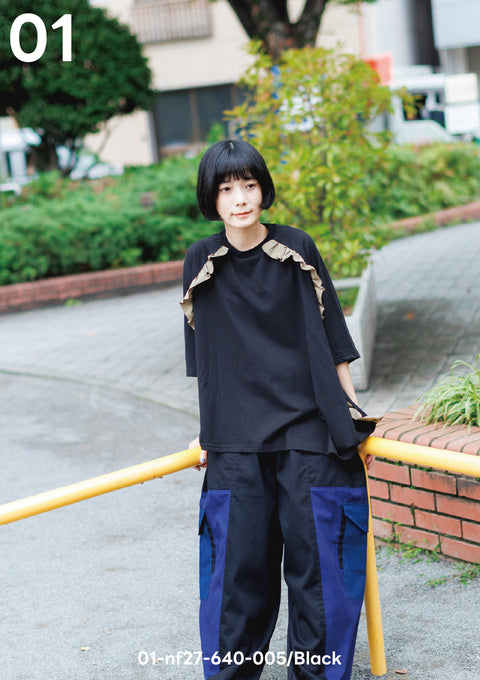 NUNUFORME<br> ヌヌフォルム<br>【27ssご予約 1月入荷予定】<br>トリコロールカーゴパンツ<br>01-nf27-640-005