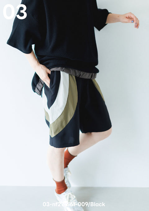 NUNUFORME<br> ヌヌフォルム<br>【27ssご予約 1月入荷予定】<br>トリコロールショートパンツ<br>03-nf27-661-009