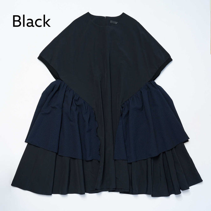 NUNUFORME<br> ヌヌフォルム<br>【27ssご予約 1月入荷予定】<br>サイドフリルワンピース<br>04-nf27-422-025