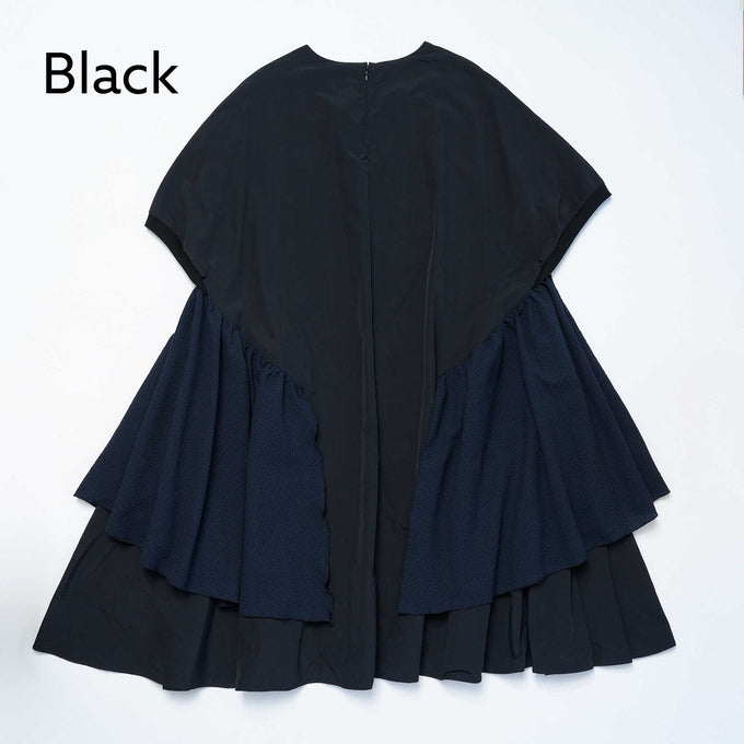 NUNUFORME<br> ヌヌフォルム<br>【27ssご予約 1月入荷予定】<br>サイドフリルワンピース<br>04-nf27-422-025