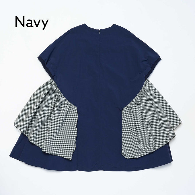 NUNUFORME<br> ヌヌフォルム<br>【27ssご予約 1月入荷予定】<br>サイドフリルワンピース<br>04-nf27-422-025
