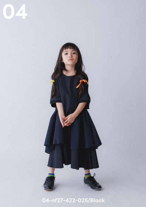 NUNUFORME<br> ヌヌフォルム<br>【27ssご予約 1月入荷予定】<br>サイドフリルワンピース<br>04-nf27-422-025