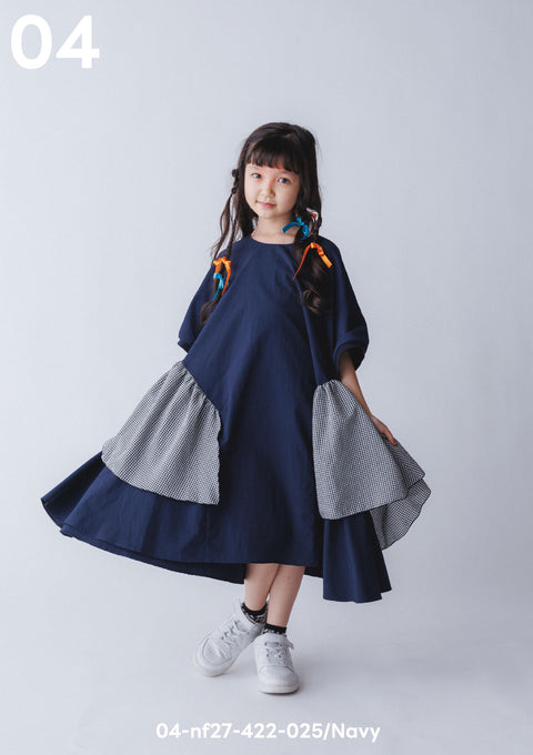 NUNUFORME<br> ヌヌフォルム<br>【27ssご予約 1月入荷予定】<br>サイドフリルワンピース<br>04-nf27-422-025
