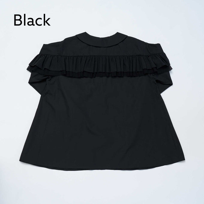 NUNUFORME<br> ヌヌフォルム<br>【27ssご予約 1月入荷予定】<br>ダブルフリルブラウス<br>05-nf27-557-031