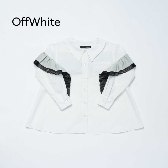 NUNUFORME<br> ヌヌフォルム<br>【27ssご予約 1月入荷予定】<br>ダブルフリルブラウス<br>05-nf27-557-031