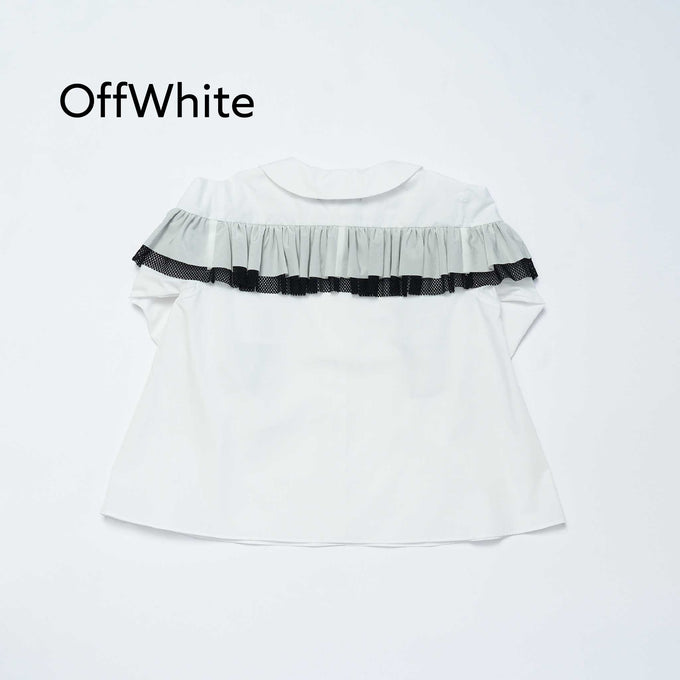 NUNUFORME<br> ヌヌフォルム<br>【27ssご予約 1月入荷予定】<br>ダブルフリルブラウス<br>05-nf27-557-031