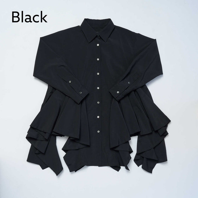 NUNUFORME<br> ヌヌフォルム<br>【27ssご予約 1月入荷予定】<br>マチフリルブラウス<br>07-nf27-404-034