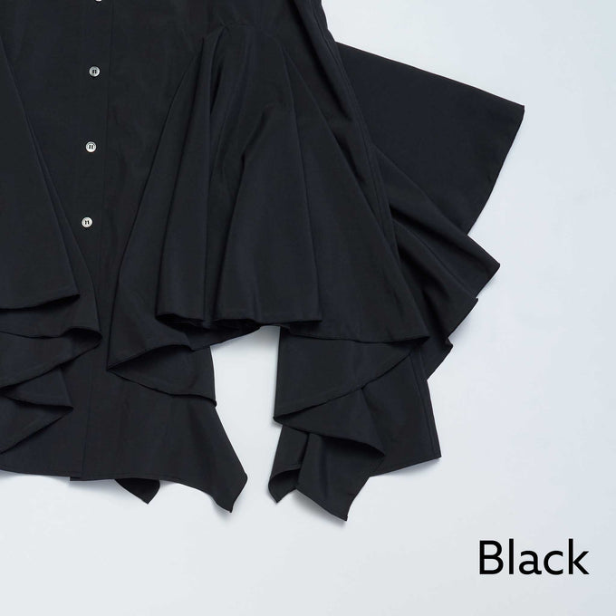 NUNUFORME<br> ヌヌフォルム<br>【27ssご予約 1月入荷予定】<br>マチフリルブラウス<br>07-nf27-404-034