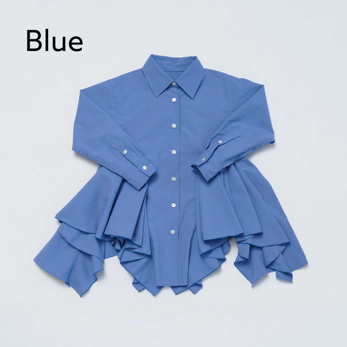 NUNUFORME<br> ヌヌフォルム<br>【27ssご予約 1月入荷予定】<br>マチフリルブラウス<br>07-nf27-404-034