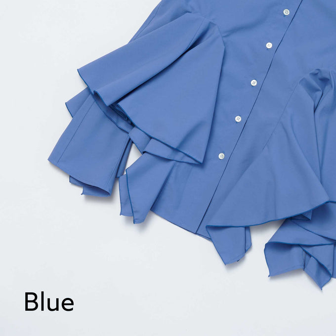 NUNUFORME<br> ヌヌフォルム<br>【27ssご予約 1月入荷予定】<br>マチフリルブラウス<br>07-nf27-404-034