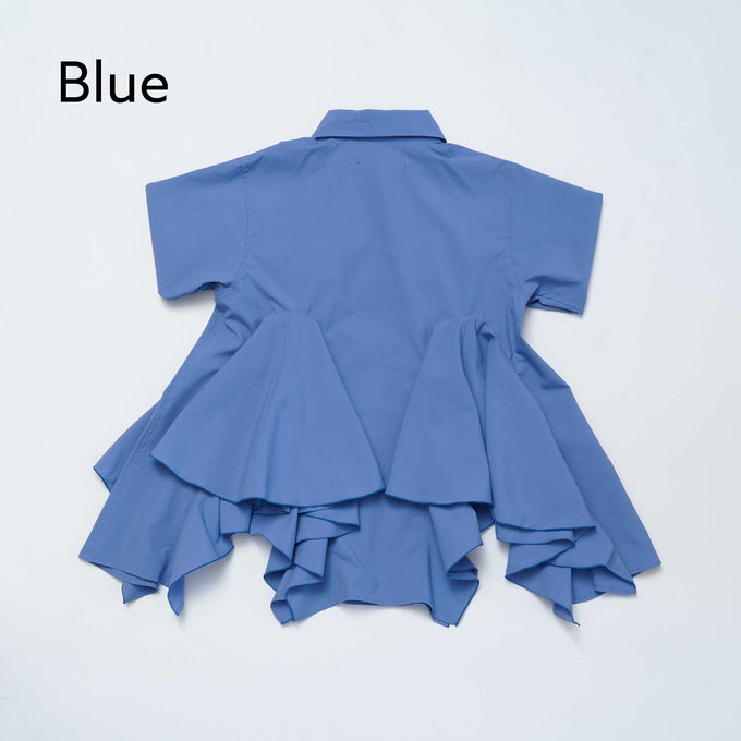 NUNUFORME<br> ヌヌフォルム<br>【27ssご予約 1月入荷予定】<br>マチフリルブラウス<br>07-nf27-404-034