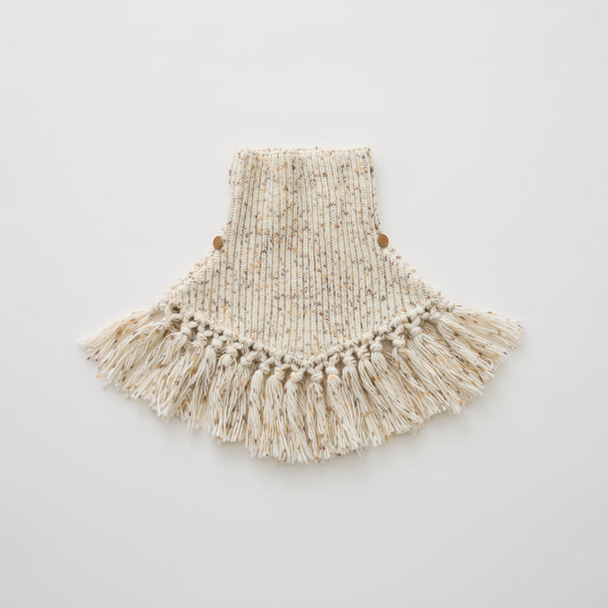 eLfinFolk <br>エルフィンフォルク<br>【26awご予約9月入荷予定】<br>Nep Yarn Rib Knit Cape<br>16_elf-262K27