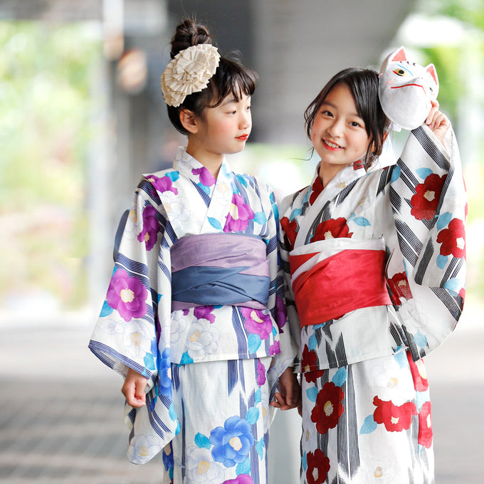 〈BOTTAN セパレート浴衣〉<br>キッズも大人っぽく纏めたい♫PARK MIXコーデ提案♡兵児帯1本セット