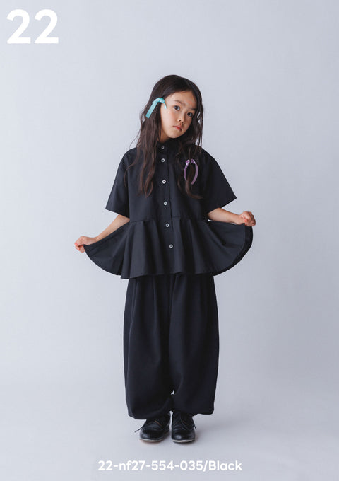 NUNUFORME<br> ヌヌフォルム<br>【27ssご予約 2月入荷予定】<br>ペプラムブラウス<br>22-nf27-554-035