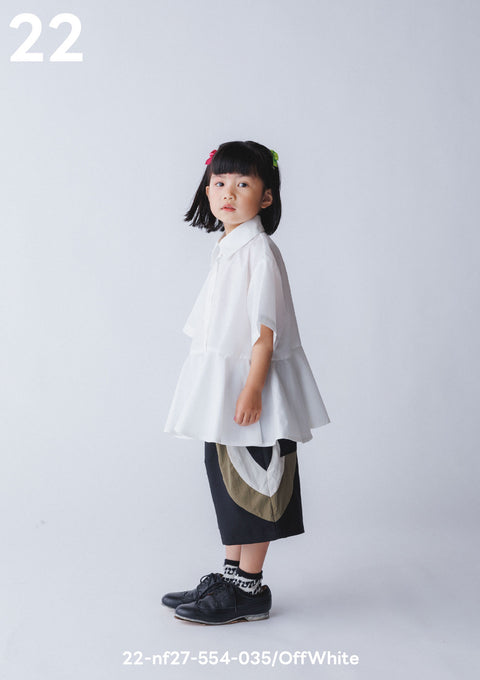 NUNUFORME<br> ヌヌフォルム<br>【27ssご予約 2月入荷予定】<br>ペプラムブラウス<br>22-nf27-554-035