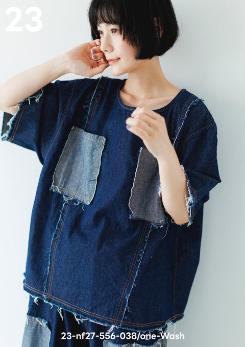 NUNUFORME<br> ヌヌフォルム<br>【27ssご予約 2月入荷予定】<br>デニムT<br>23-nf27-556-038