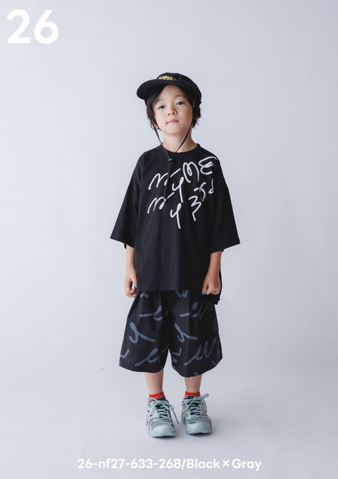 NUNUFORME<br> ヌヌフォルム<br>【27ssご予約 2月入荷予定】<br>うねうねロゴショートパンツ<br>26-nf27-633-268