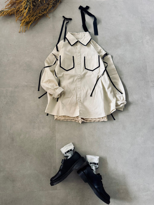 TOBOGGAN<br> トボガン<br>cut out big shirts