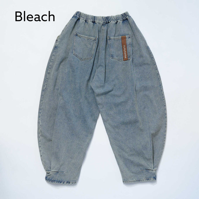 NUNUFORME<br> ヌヌフォルム<br>【27ssご予約 2月入荷予定】<br>デニムヘムタックカーブパンツ<br>32-nc27-660-303
