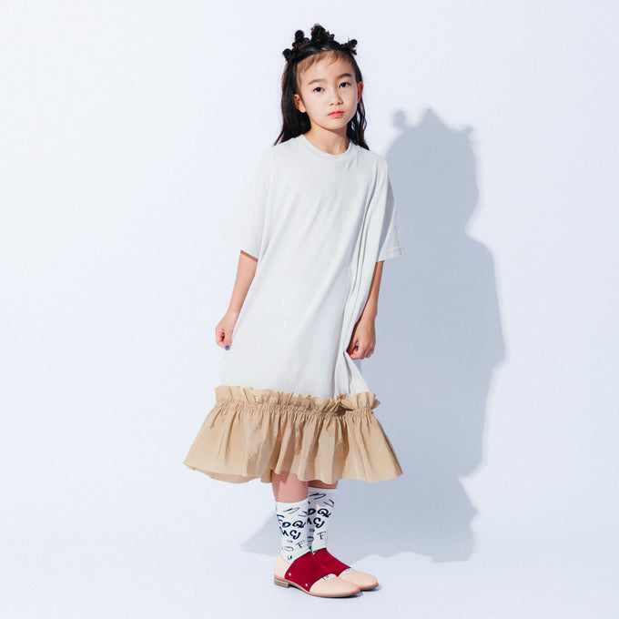 NUNUFORME ヌヌフォルム<br>ロー切替フリルワンピース<br>35-nf21-969-500