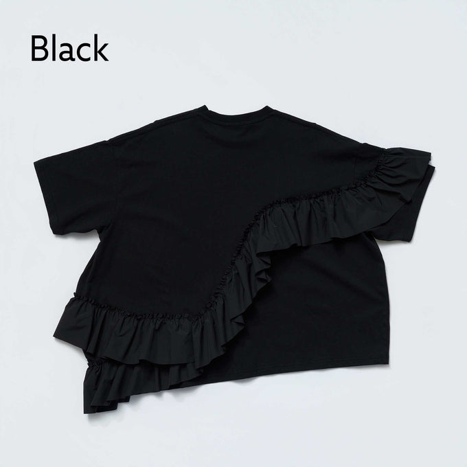 NUNUFORME<br> ヌヌフォルム<br>【27ssご予約 2月入荷予定】<br>新型ラウンドフリルTシャツ<br>37-nc27-830-729