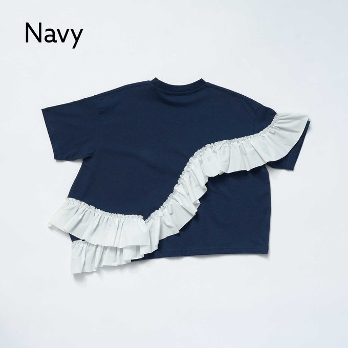 NUNUFORME<br> ヌヌフォルム<br>【27ssご予約 2月入荷予定】<br>新型ラウンドフリルTシャツ<br>37-nc27-830-729
