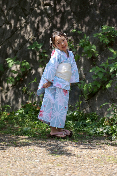 PARK MADE IN KYOTO Select<br>KIDS YUKATA<br>キッズ浴衣 兵児帯2点セット<br>セパレートワンピースタイプ