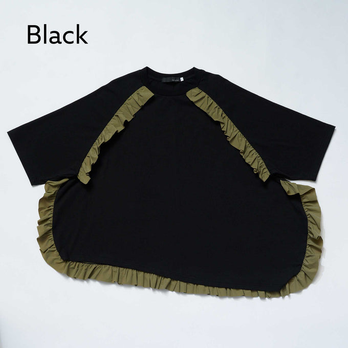NUNUFORME<br> ヌヌフォルム<br>【27ssご予約 2月入荷予定】<br>アシンメトリーフリルT<br>40-nc27-966-729