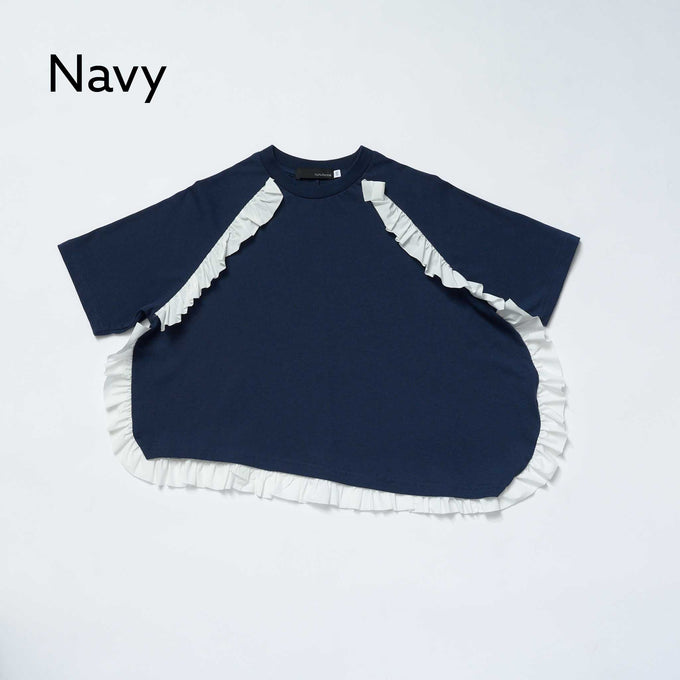 NUNUFORME<br> ヌヌフォルム<br>【27ssご予約 2月入荷予定】<br>アシンメトリーフリルT<br>40-nc27-966-729